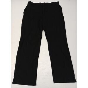 Lee Black Stretch Nylon Smart Fit Pants 16 Loose Casual Business Comfort Pants